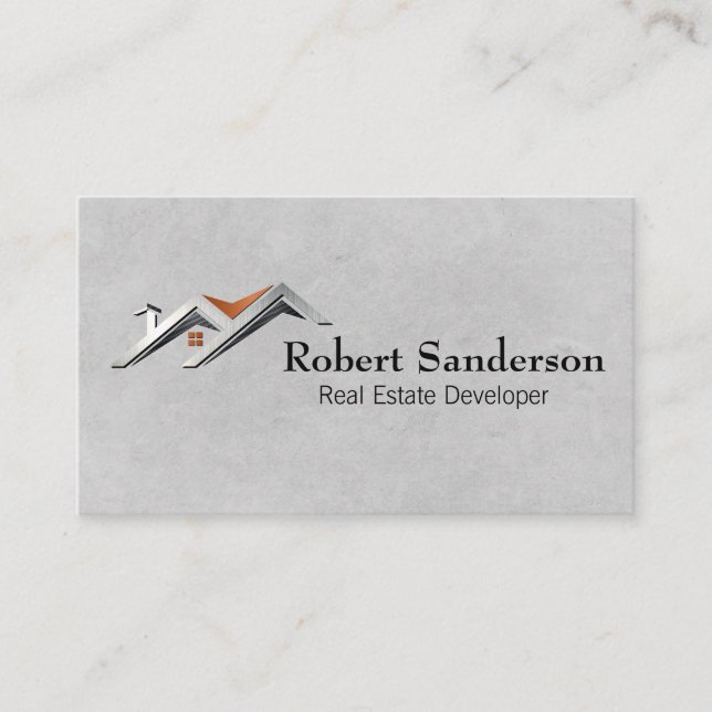 Real Estate Agent | Residential Property Logo Business Card (Front)