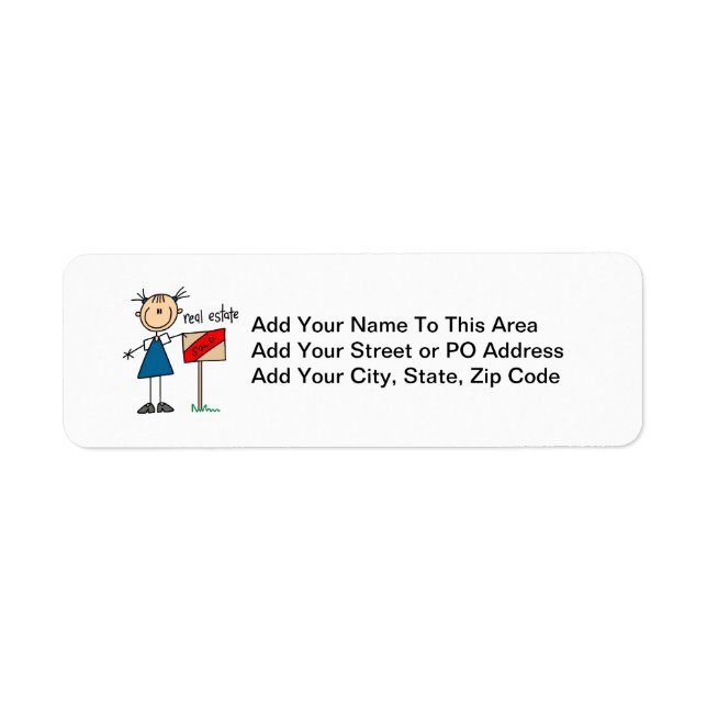 Real Estate Agent Return Address Label (Front)