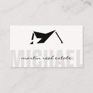 Real Estate Agent   Roof Top Icon Business Card