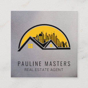 Real Estate Agent   Rooftop and Cityscape Appointment Card