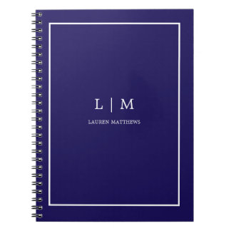 real estate agent simple blue minimalist  notebook