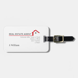 Real Estate Agent Someone Who Take a Hand Luggage Tag