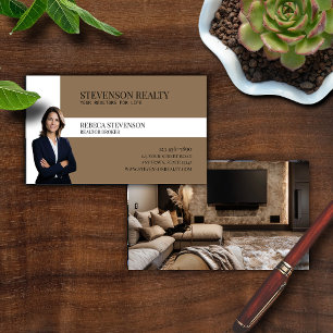 Real Estate Agent Tan Business Card