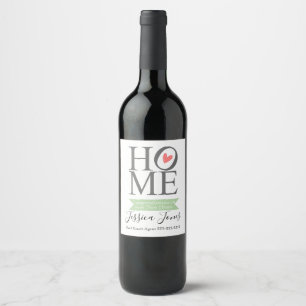 Real estate agent thank you new home gift wine label