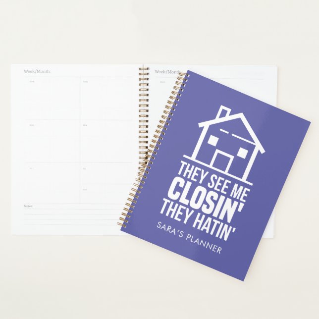 Real Estate Agent They See Me Closing Custom 2025 Planner (Display)