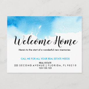 Real Estate Agent Welcome Home Announcement Postcard