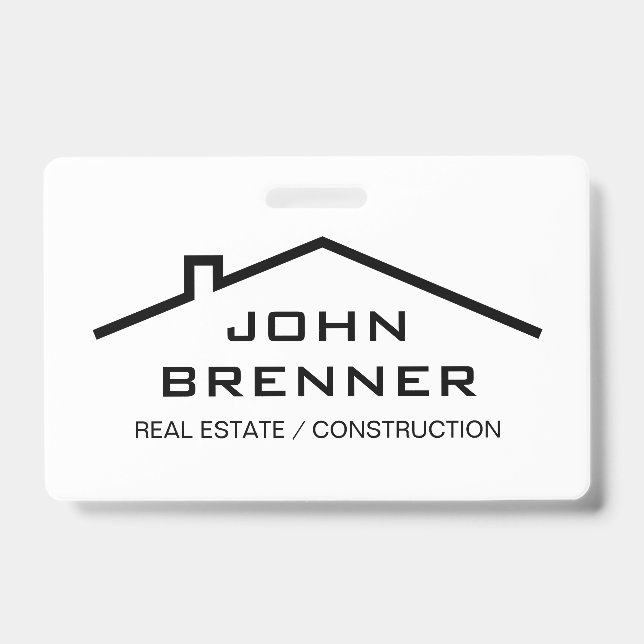Real Estate and property development custom name ID Badge (Front)