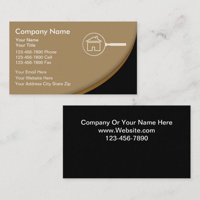 Real Estate Appraiser Business Card (Front/Back)
