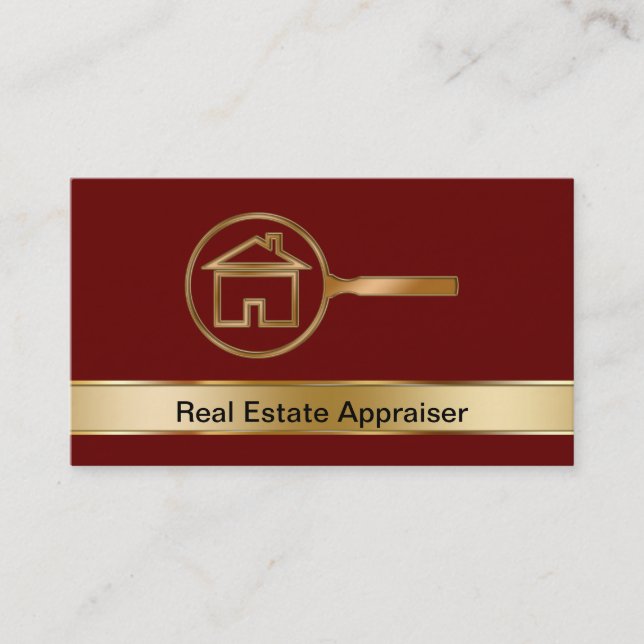 Real Estate Appraiser Business Cards (Front)