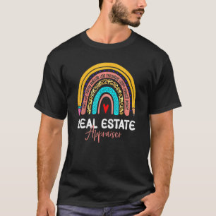 Real Estate Appraiser Leopard Rainbow Real Estate T-Shirt