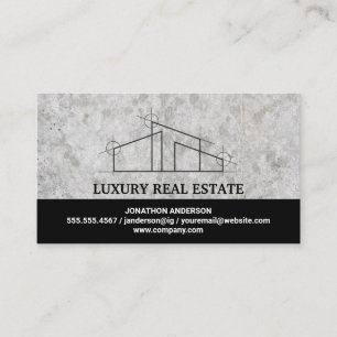 Real Estate Architect Slate Business Card
