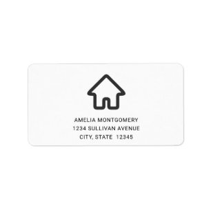 Real Estate Architecture House Icon Address Label