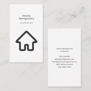 Real Estate Architecture House Icon Business Card