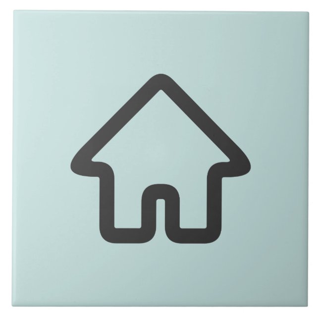 Real Estate Architecture House Icon Ceramic Tile (Front)
