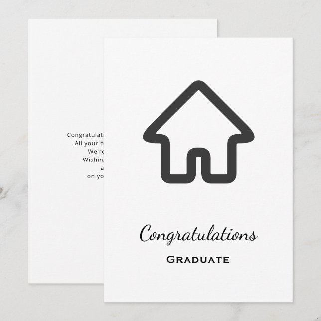 Real Estate Architecture House Icon Graduation (Front/Back)
