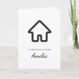 Real Estate Architecture House Icon Graduation Card