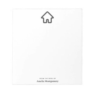 Real Estate Architecture House Icon Notepad
