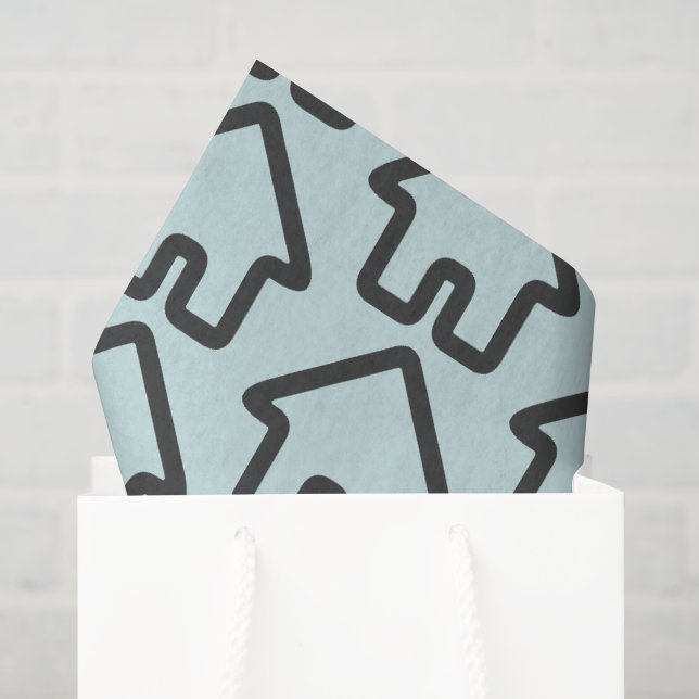 Real Estate Architecture House Icon Pattern Tissue Paper (Gift Bag)