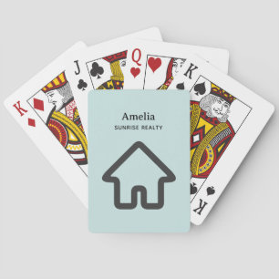 Real Estate Architecture House Icon Playing Cards