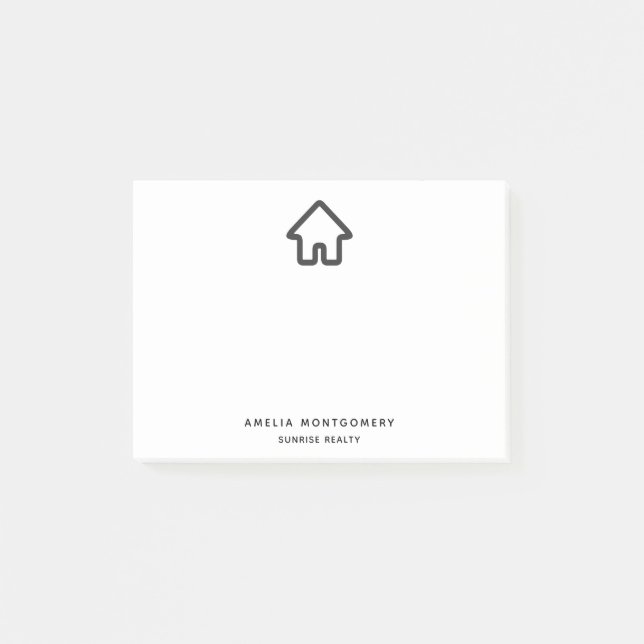 Real Estate Architecture House Icon Post-it Notes (Front)