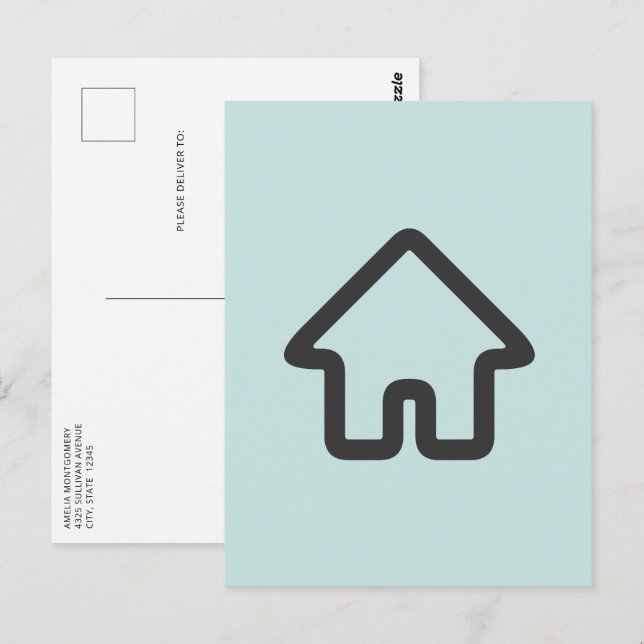 Real Estate Architecture House Icon Postcard (Front/Back)