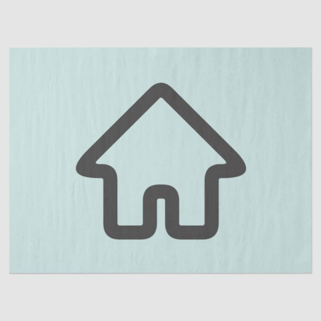 Real Estate Architecture House Icon Tissue Paper (Front)