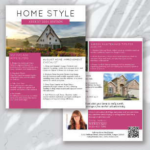 Real Estate August Newsletter Promotional Farming Flyer