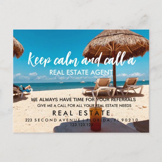 real estate beach Announcement (Front)