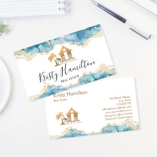 real estate beach house rentals beach bnb business card