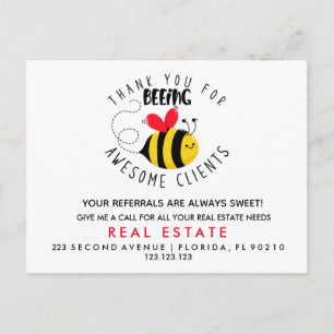 real estate BEE referrals Announcement  Postcard