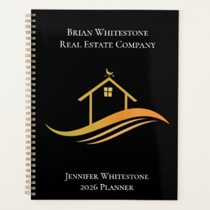 Real Estate Black Gold Custom Realtor 2026 Company Planner