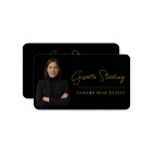 Real Estate Black Gold Script Luxury Professional