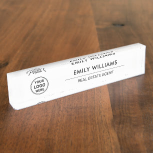 Real Estate Broker Custom Logo Nameplate