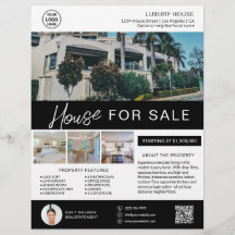 Real Estate Broker House for Sale Custom Logo QR