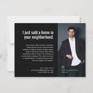 Real Estate Broker Modern Postcard - JUST SOLD
