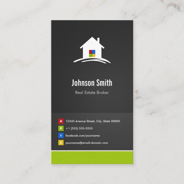 Real Estate Broker - Premium Creative Innovative Business Card (Front)
