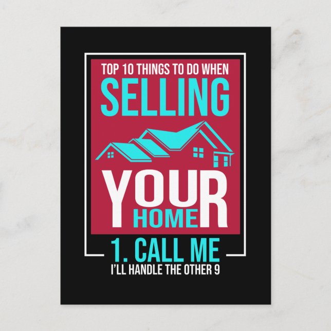 Real Estate Broker Property Funny Estate Agent Postcard (Front)