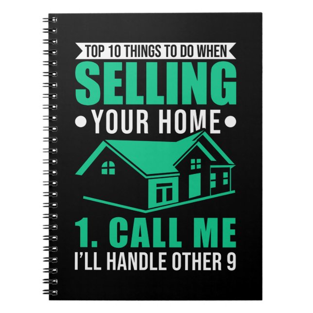 Real Estate Broker Property Funny Real Estate Agen Notebook (Front)