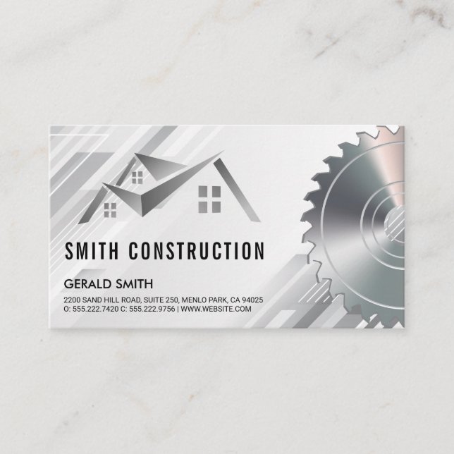 Real Estate Builders | General Contractor Business Card (Front)