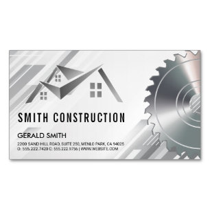 Real Estate Builders   General Contractor Magnetic Business Card