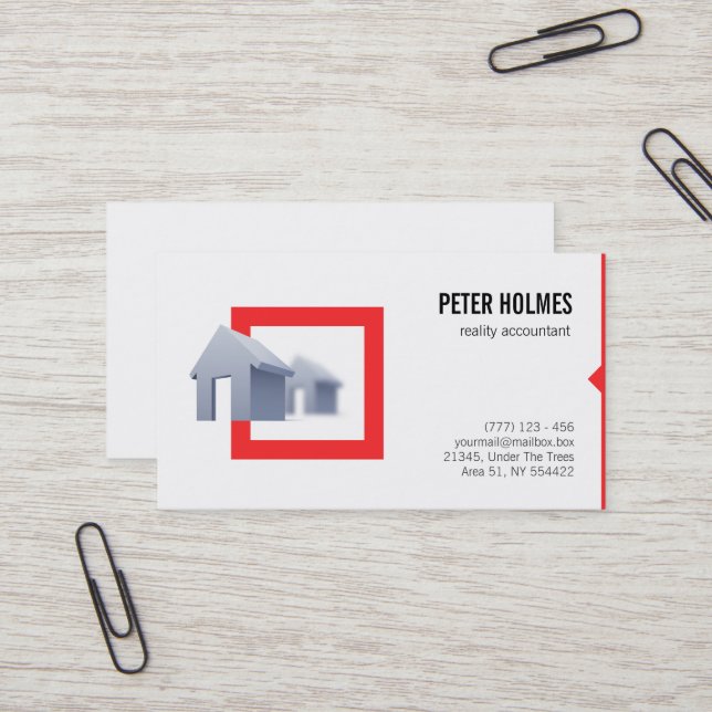 Real estate business card for reality accountant (Front/Back In Situ)