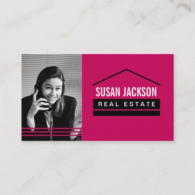 Real Estate Business Card with Photo (Front)