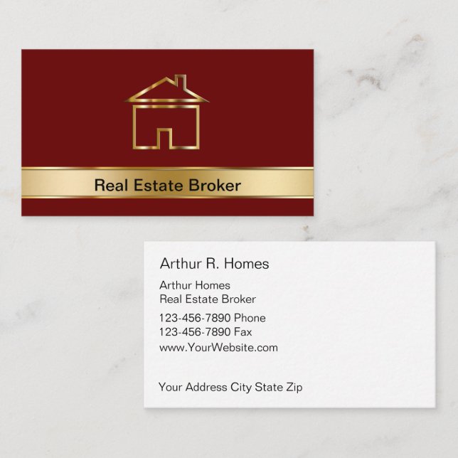 Real Estate Business Cards (Front/Back)
