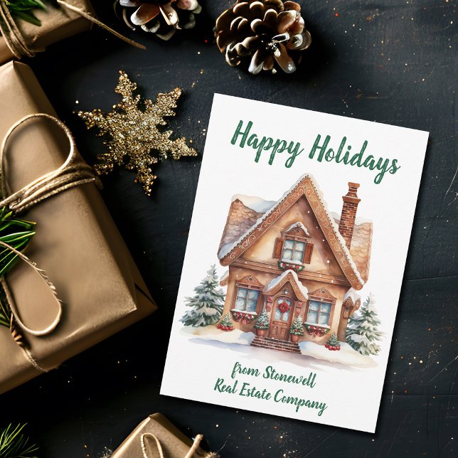 Real Estate Business Christmas Personalised Holiday Card (Creator Uploaded)