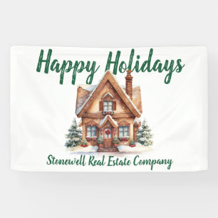 Real Estate Business Christmas Personalized Banner