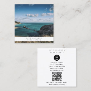 Real Estate Business Logo Photographer Photo Square Business Card