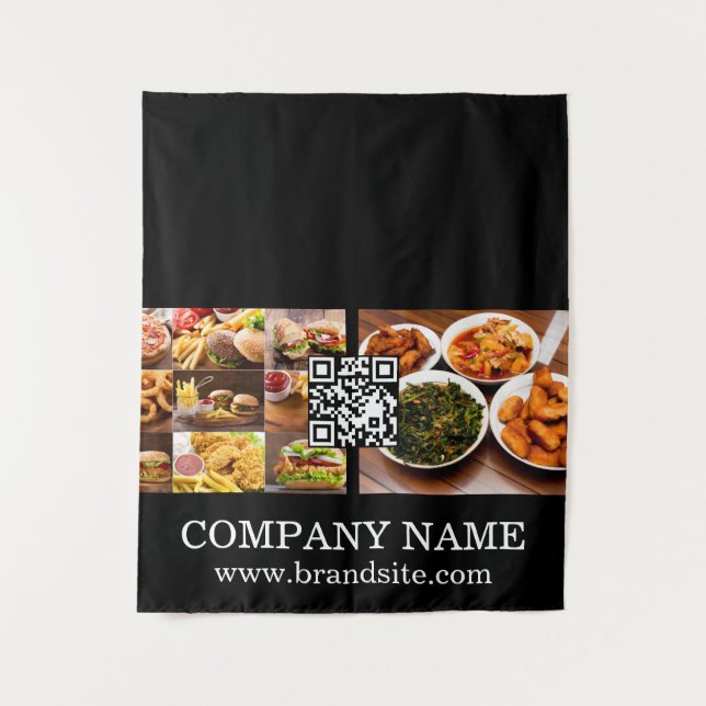 Real Estate Business QR Code Marketing Display Tapestry (Front)