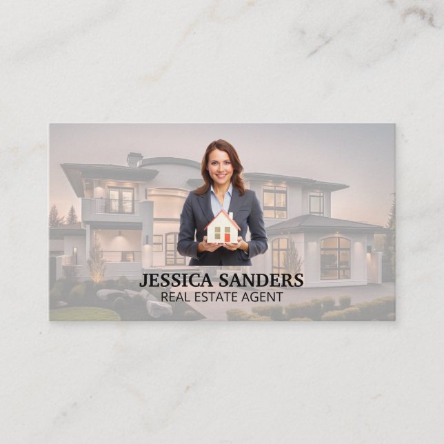 Real Estate Business Woman | aLuxury House Card (Front)