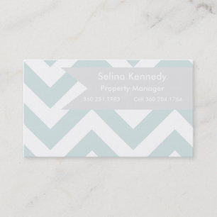 Real Estate Chevron teal Business Card