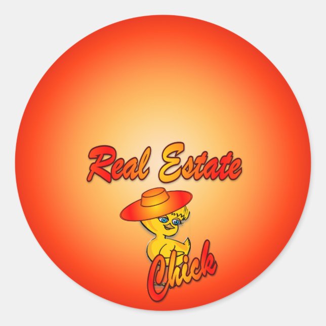 Real Estate Chick #5 Sticker (Front)